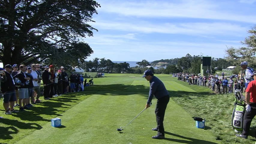 Phil Mickelson has the DIRECTV Launch Pad Drive of the Day at AT&T Pebble Beach