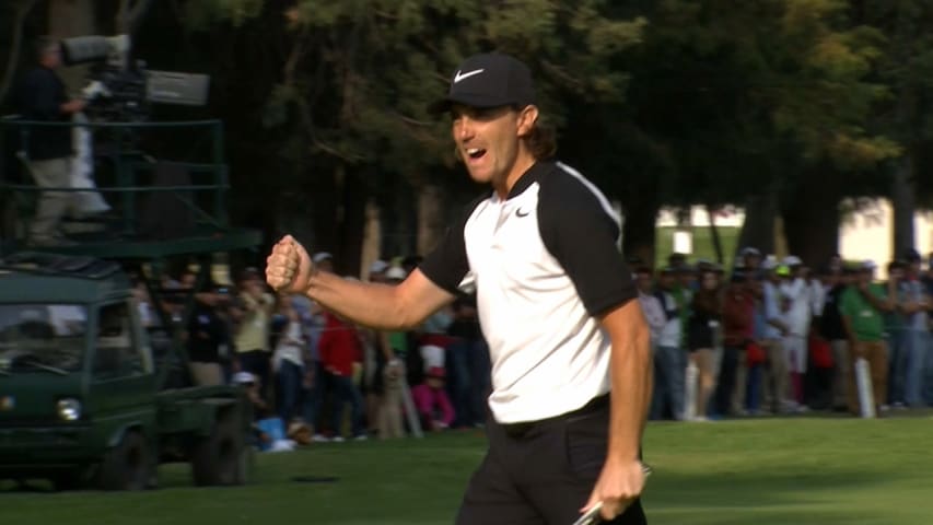 Tommy Fleetwood's dramatic birdie on the last at Mexico Championship