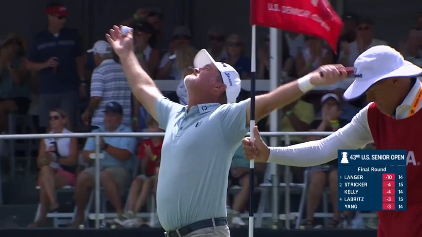 Jerry Kelly buries long-range birdie putt at U.S. Senior Open