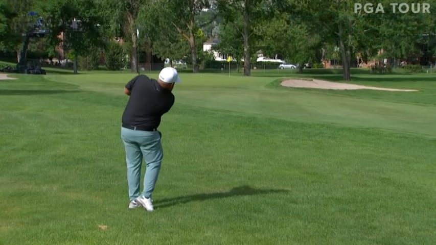 Kyle Jones’ strong approach on No. 17 at the Utah Championship 