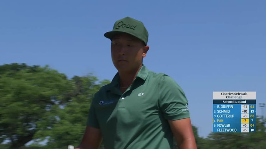 John Pak makes birdie on No. 8 at Charles Schwab