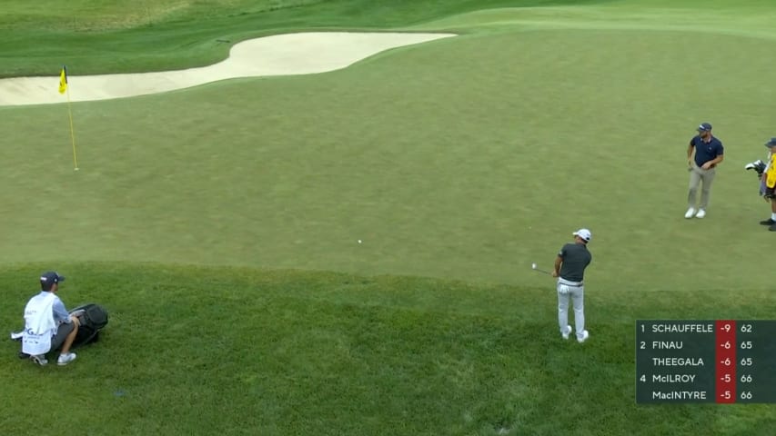 C.T. Pan chips in for birdie at PGA Championship