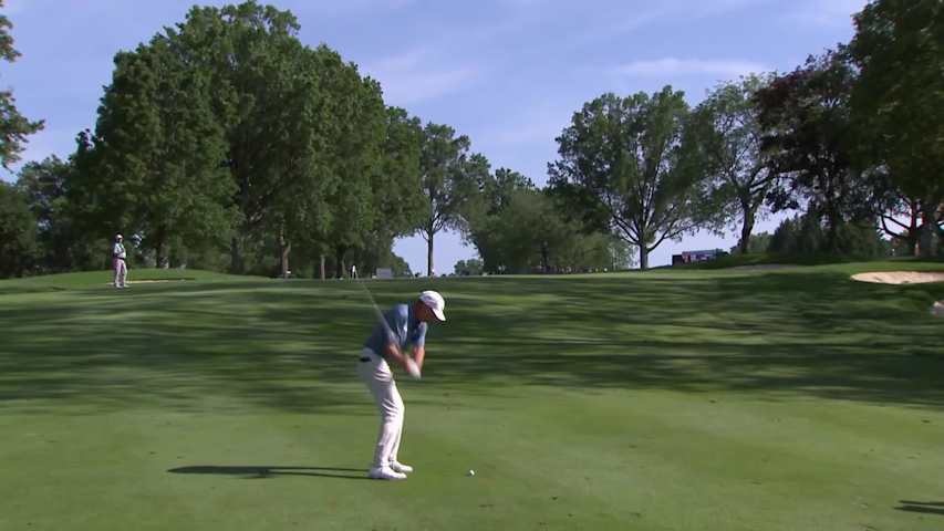 Steven Alker makes birdie on No. 17 at Kaulig Companies Championship