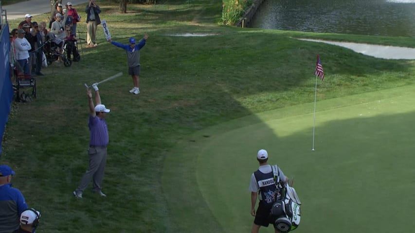 Jonathan Randolph's chip-in birdie is the Shot of the Day