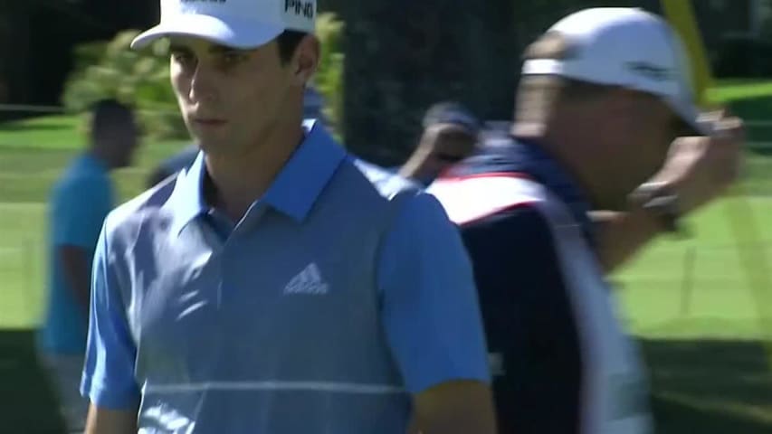 Joaquin Niemann's approach sets up 4-foot birdie putt at The Greenbrier