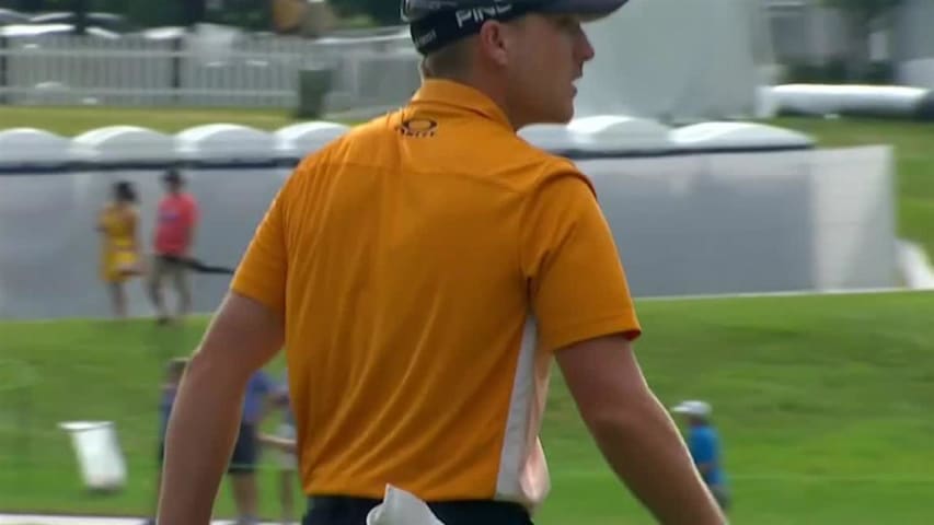 Austin Cook's eagle putt on No. 8 at Barbasol