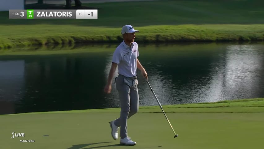 Will Zalatoris sends in 26-footer for birdie at FedEx St. Jude