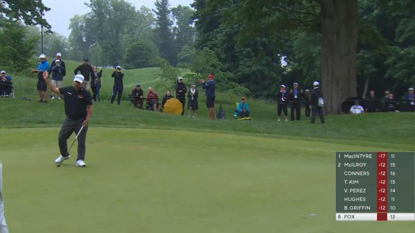 Ryan Fox sinks 22-foot birdie putt at RBC Canadian