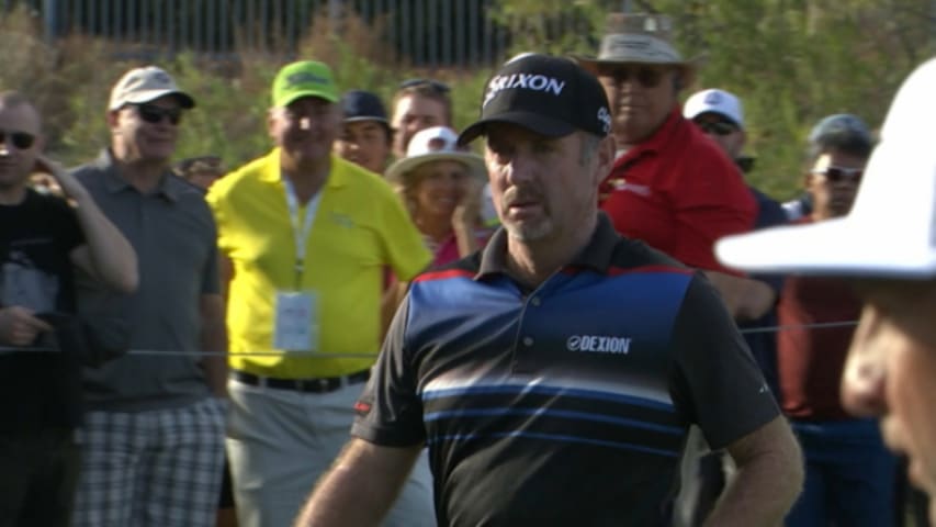 Rod Pampling's fantastic scramble for birdie at Shriners