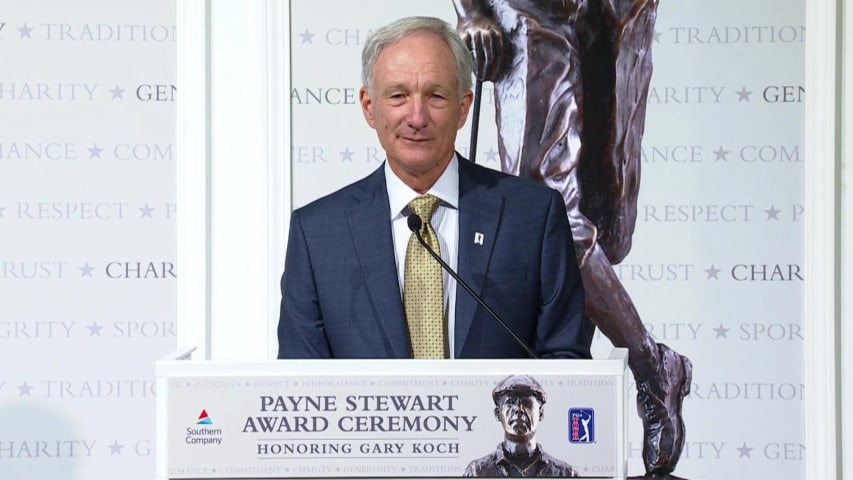 Gary Koch’s acceptance speech at Payne Stewart Award ceremony