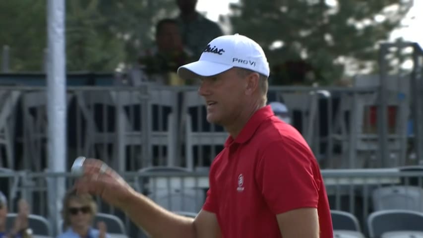 Robert Karlsson cards back-to-back birdies on No. 17 at Sanford Int