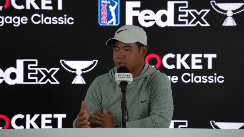 Tom Kim on Detroit Golf Club setup