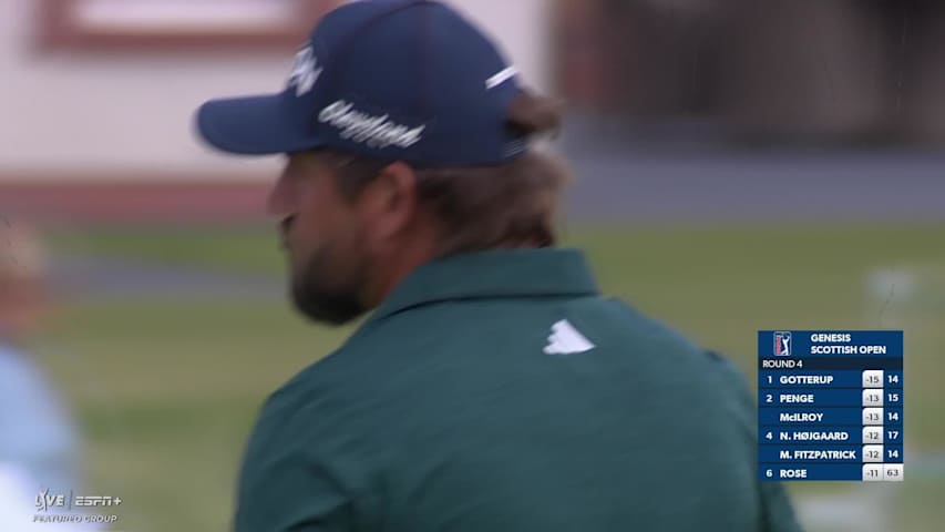 Andrew Novak drains a monstrous 74-foot eagle putt at Genesis Scottish Open