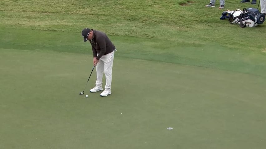 Rod Pampling makes birdie on No. 17 at SAS Champ