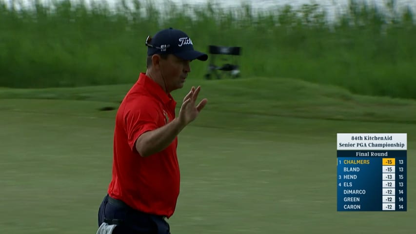 Greg Chalmers rolls in birdie putt at KitchenAid Senior PGA