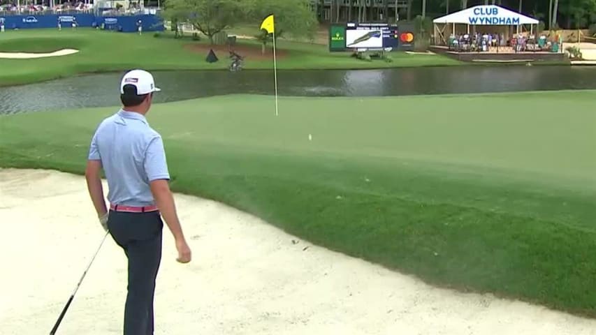 J.T. Poston gets up-and-down for birdie at Wyndham
