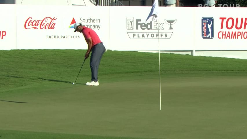 Jon Rahm makes birdie on No. 18 in Round 4 at TOUR Championship