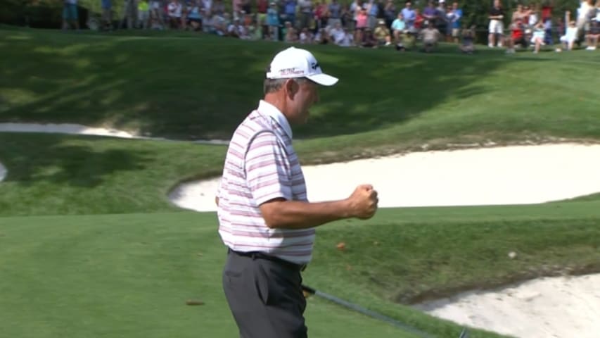 Rod Spittle’s impressive eagle hole out at Dick’s Sporting Goods Open