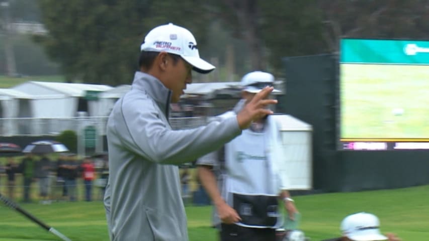 James Hahn sinks 23-foot putt to win the Northern Trust Open