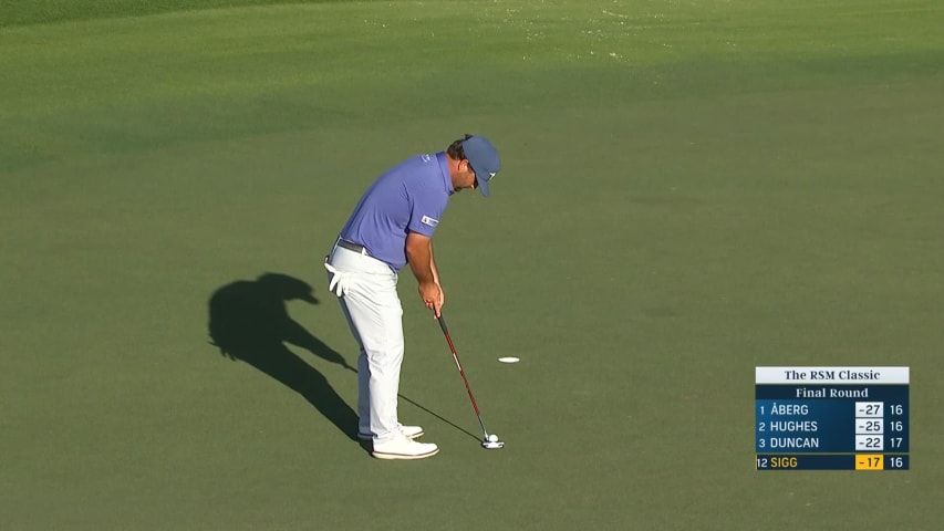 Greyson Sigg makes birdie at The RSM Classic