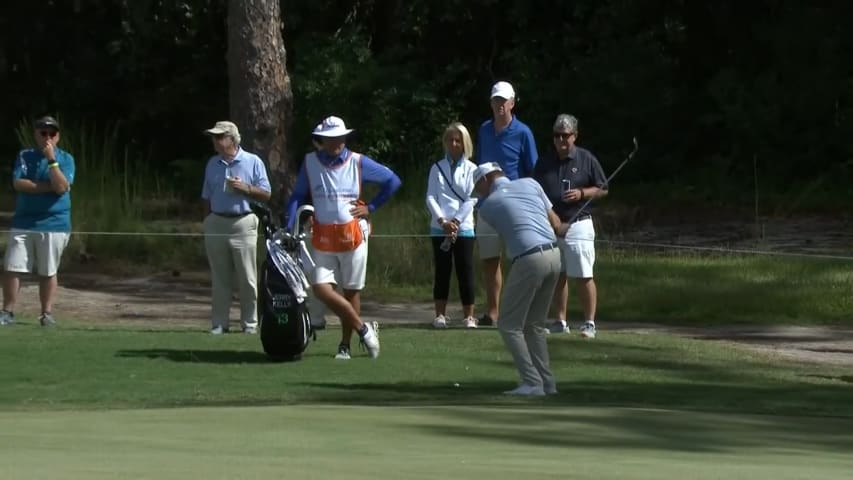 Jerry Kelly's nice pitch sets up birdie at FURYK & FRIENDS