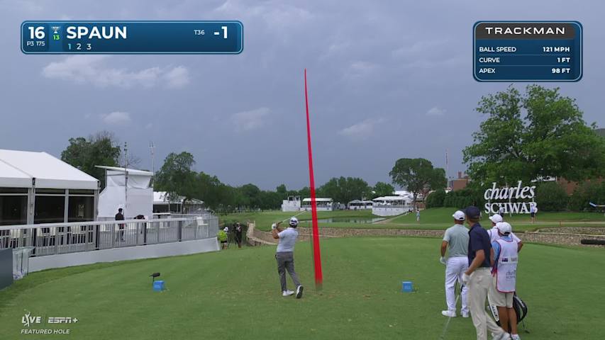 J.J. Spaun makes birdie on No. 16 at Charles Schwab