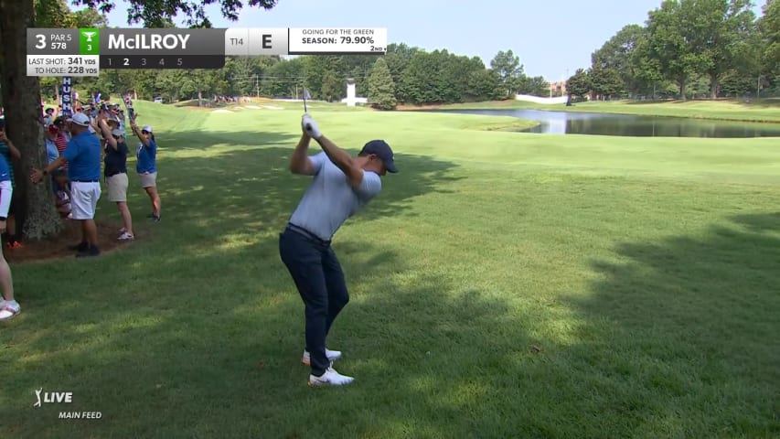 Rory McIlroy reaches in two to set up birdie at FedEx St. Jude