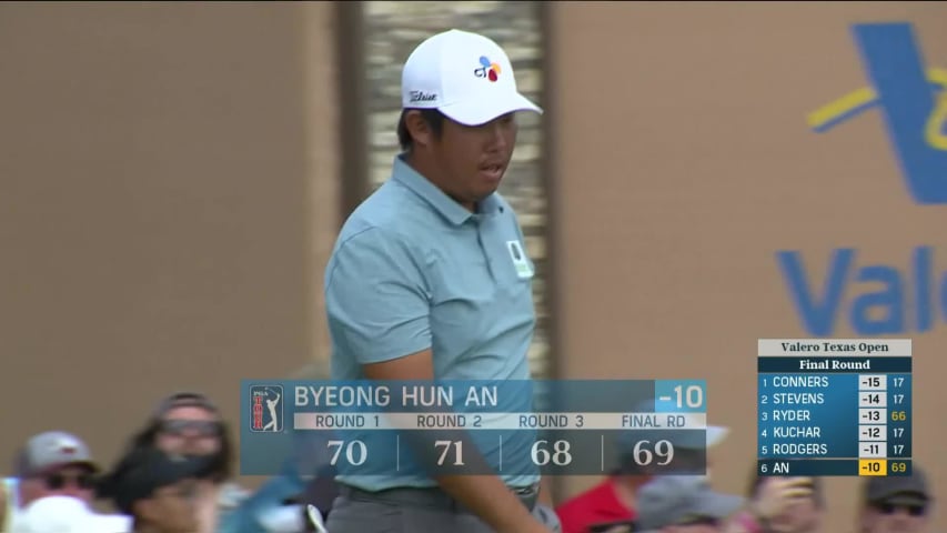 Byeong Hun An finishes strong with birdie on No. 18 at Valero