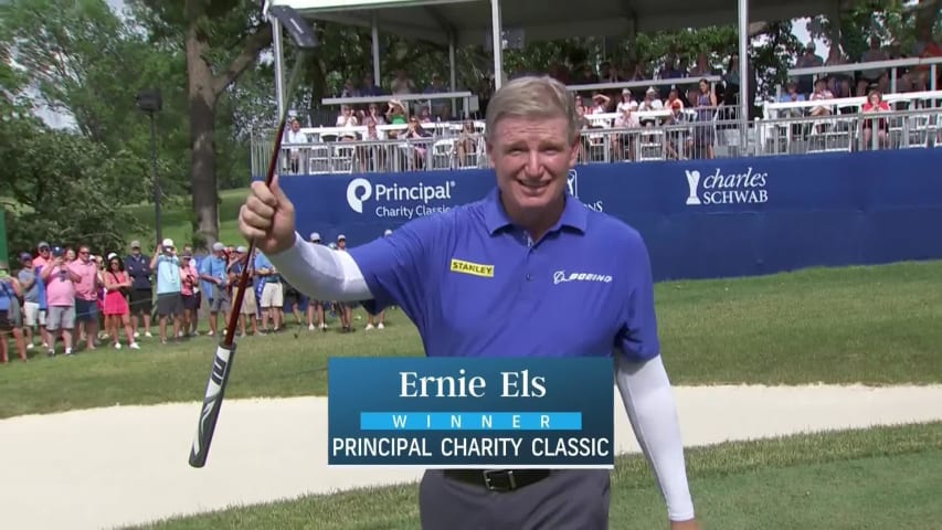 Ernie Els taps in to secure win at Principal Charity