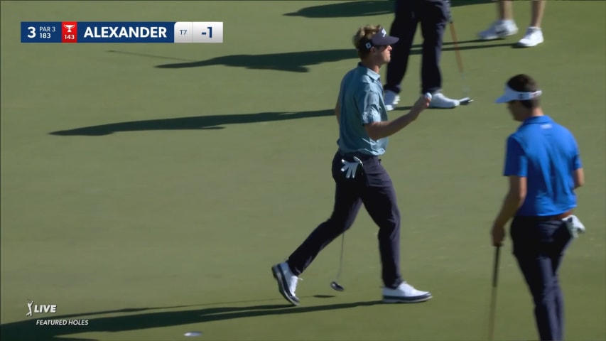 Tyson Alexander makes back-to-back birdies on No. 3 at Valero