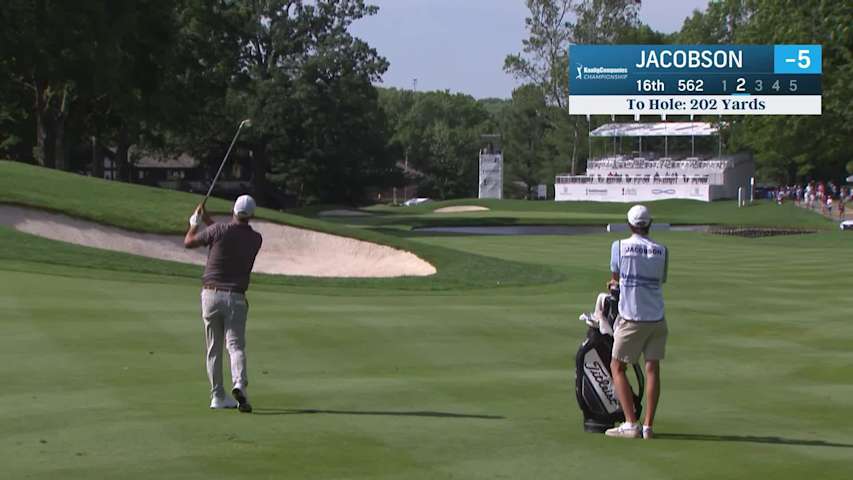 Freddie Jacobson makes birdie on No. 16 at Kaulig Companies Championship