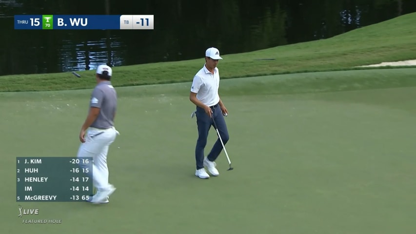 Brandon Wu cards birdie at Wyndham