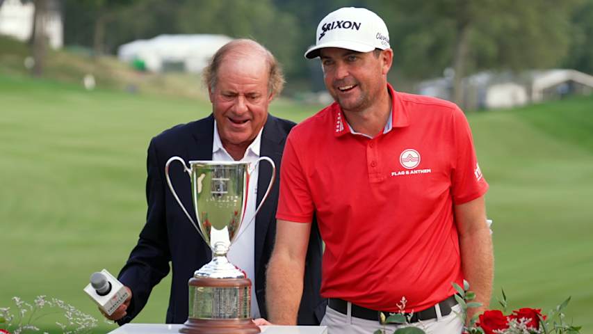 Mic’d up with Keegan Bradley after winning second Travelers title