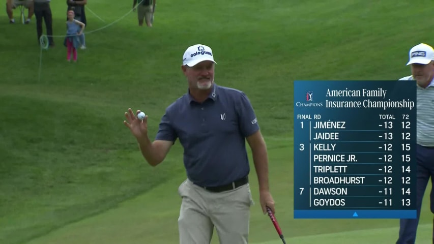 Jerry Kelly makes birdie on No. 15 at American