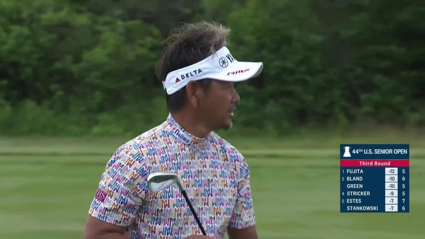 Hiroyuki Fujita's 201-yard approach sets up birdie at U.S. Senior Open