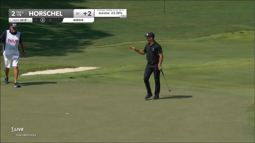 Billy Horschel rolls in 19-footer for birdie at TOUR Championship