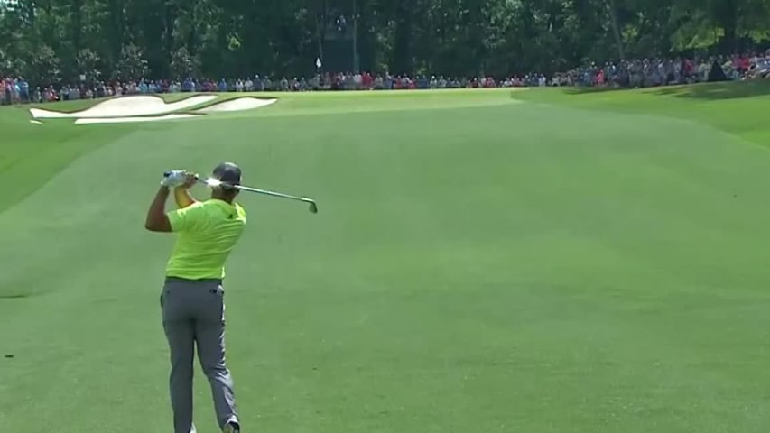 Sergio Garcia’s approach to 4 feet at Wells Fargo