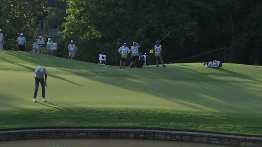 Stewart Cink makes eagle putt on No. 13 at Regions Tradition