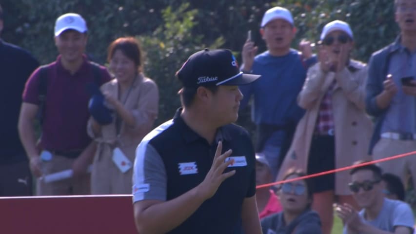 Sungjae Im's clutch chip shot at WGC-HSBC Champions 