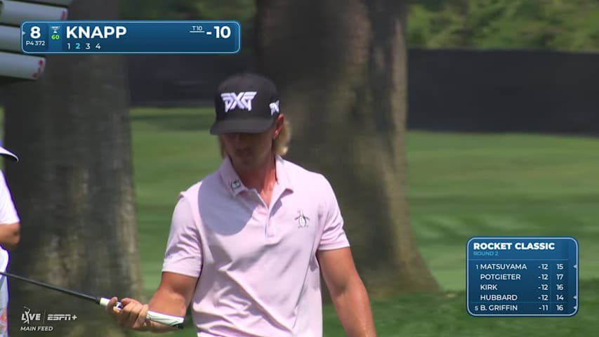 Jake Knapp makes birdie on No. 8 at Rocket Classic