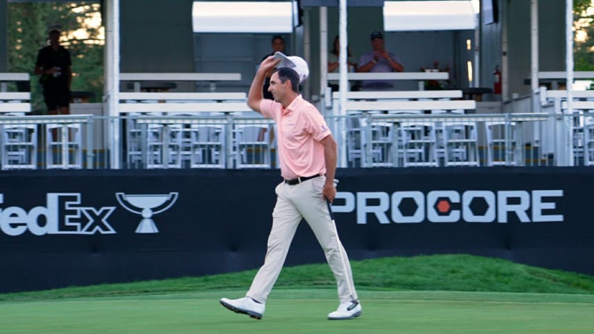 Tom Johnson celebrates making cut with friends, family at Procore