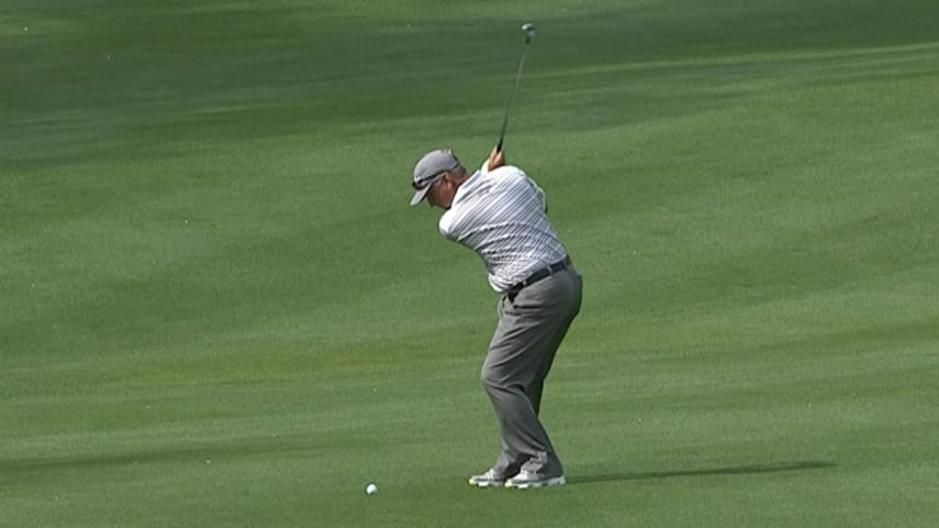 Scott Parel's approach on No. 9 at Mitsubishi Electric Classic