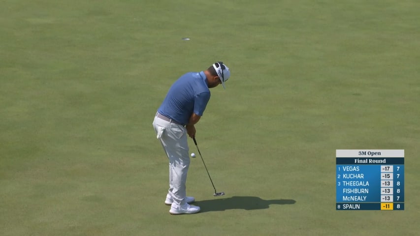 J.J. Spaun fires 25-footer for birdie at 3M Open