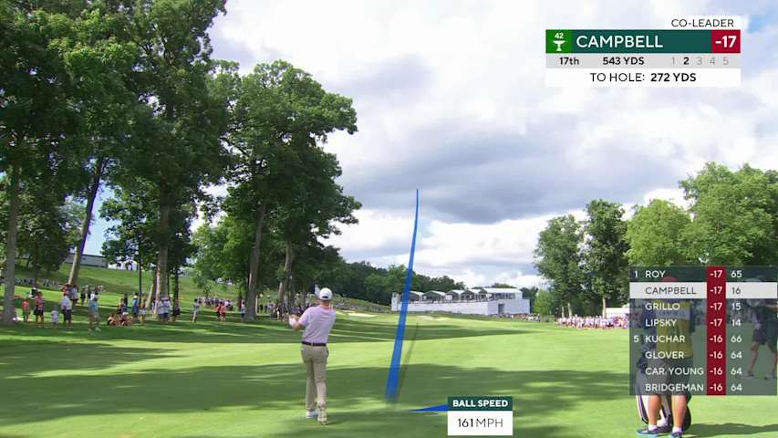 Brian Campbell makes birdie on No. 17 at John Deere