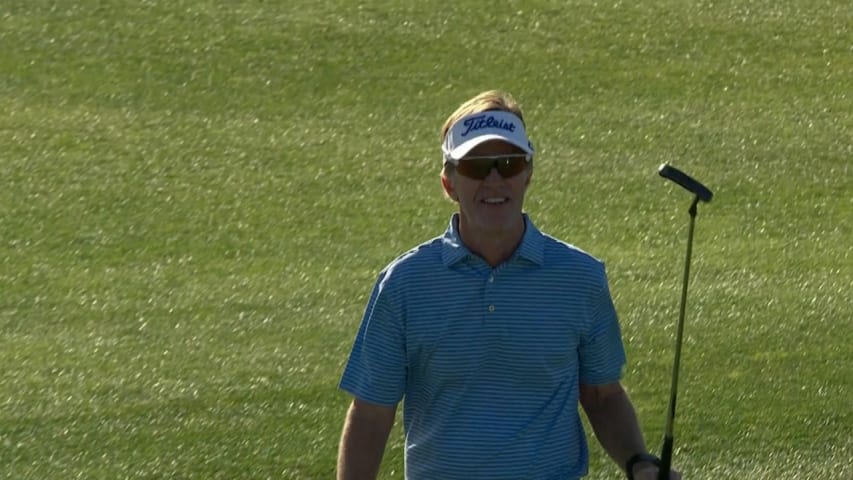 Brett Quigley drains long birdie putt at Morocco Champions