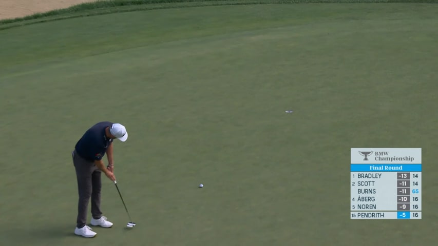 Taylor Pendrith sends in 17-foot birdie putt at BMW Championship