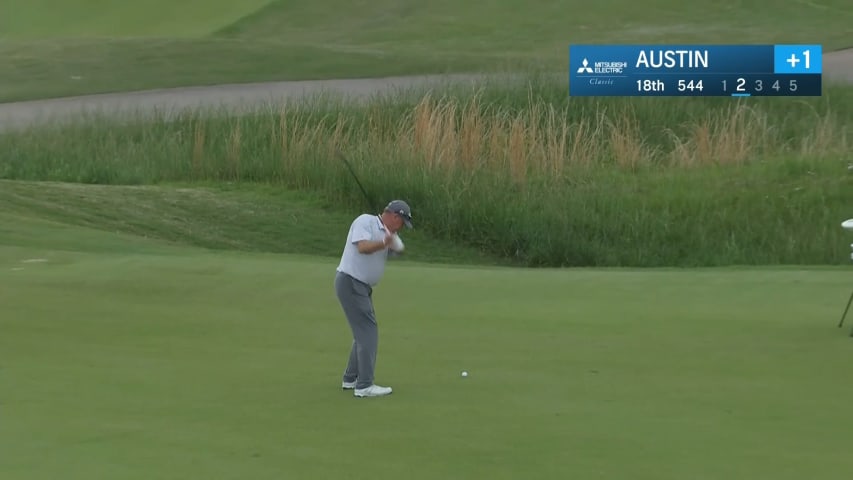 Woody Austin plays the slope to set up tap-in eagle at Mitsubishi