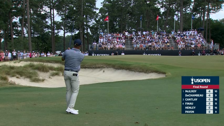 Bryson DeChambeau wedges it tight to set up birdie at the U.S. Open