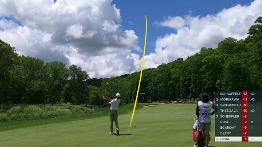 Tony Finau sticks approach to set up birdie at PGA Championship