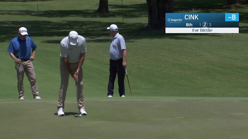 Stewart Cink makes birdie on No. 8 at Insperity Invitational Round 3